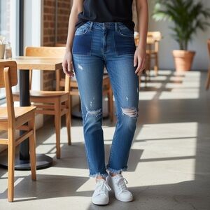 Hidden Jeans Patch Pocket Straight Leg Women’s Size 24 EUC